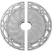 Ceiling Medallion, Two Piece (Fits Canopies up to 6 1/4")26 5/8"OD x 4 1/2"ID x 1 3/8"P Medallions - Urethane White River Hardwoods   