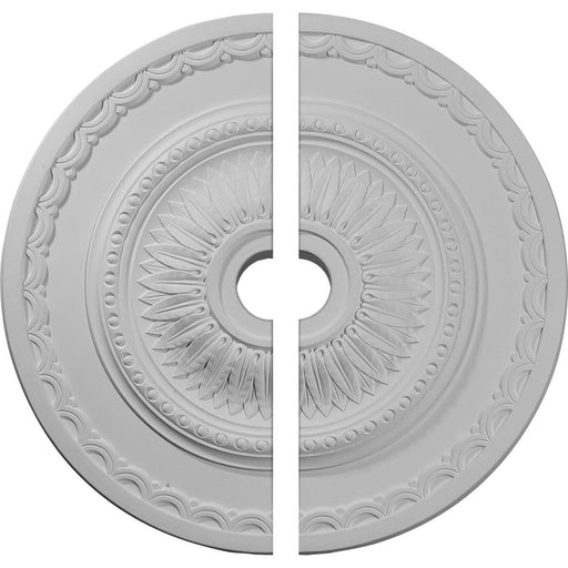 Ceiling Medallion, Two Piece (Fits Canopies up to 5 5/8")29 1/2"OD x 3 5/8"ID x 1 5/8"P Medallions - Urethane White River Hardwoods   