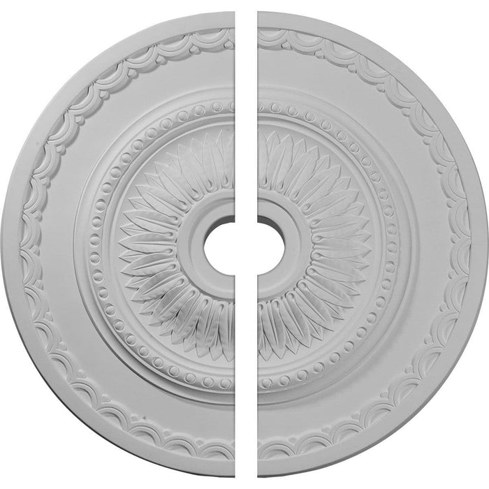 Ceiling Medallion, Two Piece (Fits Canopies up to 5 5/8")29 1/2"OD x 3 5/8"ID x 1 5/8"P
