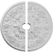 Ceiling Medallion, Two Piece (Fits Canopies up to 5 1/4")30 7/8"OD x 3 5/8"ID x 1 3/8"P Medallions - Urethane White River Hardwoods   