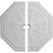 Octagonal Ceiling Medallion, Two Piece (Fits Canopies up to 3")29 1/8"OD x 2 1/4"ID x 1 1/8"P Medallions - Urethane White River Hardwoods   