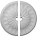 Ceiling Medallion, Two Piece (Fits Canopies up to 3 5/8")31 5/8"OD x 3 5/8"ID x 1 7/8"P Medallions - Urethane White River Hardwoods   