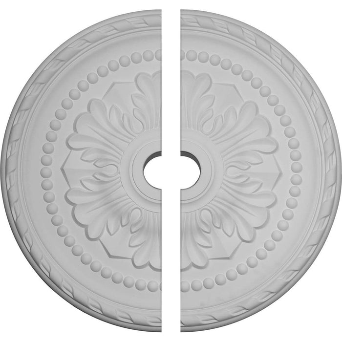 Ceiling Medallion, Two Piece (Fits Canopies up to 7 5/8")31 1/2"OD x 3 5/8"ID x 1 3/4"P Medallions - Urethane White River Hardwoods   