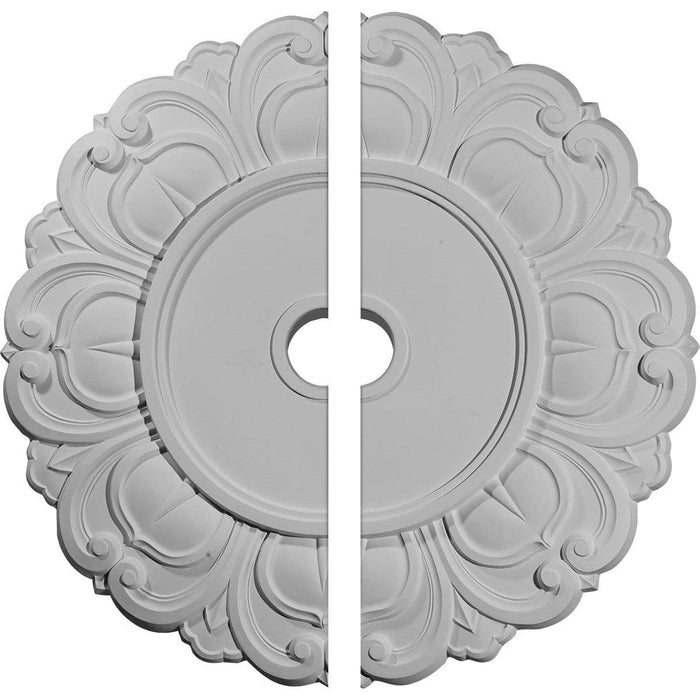 Ceiling Medallion, Two Piece (Fits Canopies up to 15 3/4")32 1/4"OD x 3 5/8"ID x 1 1/8"P