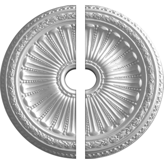 Ceiling Medallion, Two Piece (Fits Canopies up to 4 7/8")35 1/8"OD x 4 7/8"ID x 2 1/2"P