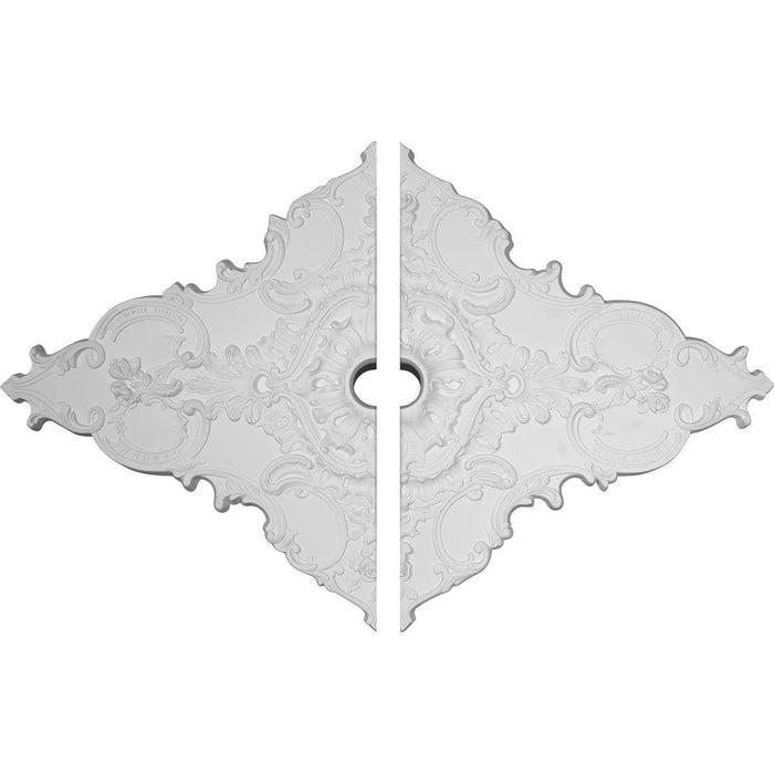 Diamond Ceiling Medallion, Two Piece (Fits Canopies up to 4")67 1/4"W x 43 3/8"H x 4"ID x 2"P