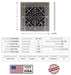 Arts and Crafts Grille for Duct Size of 6"- Please allow 1-2 weeks. Decorative Grilles White River - Interior Décor   