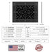 Arts and Crafts Grille for Duct Size of 6"- Please allow 1-2 weeks. Decorative Grilles White River - Interior Décor Black Duct Size: 6 " x 8"  ( 8"x 10"overall ) 