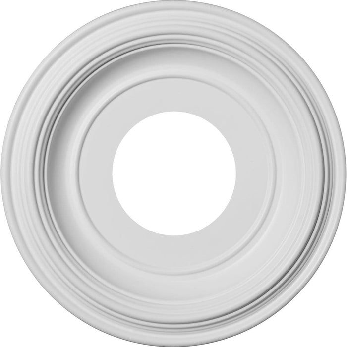 Thermoformed PVC Ceiling Medallion (Fits Canopies up to 5 1/2"), 10"OD x 3 1/2"ID x 1 1/8"P