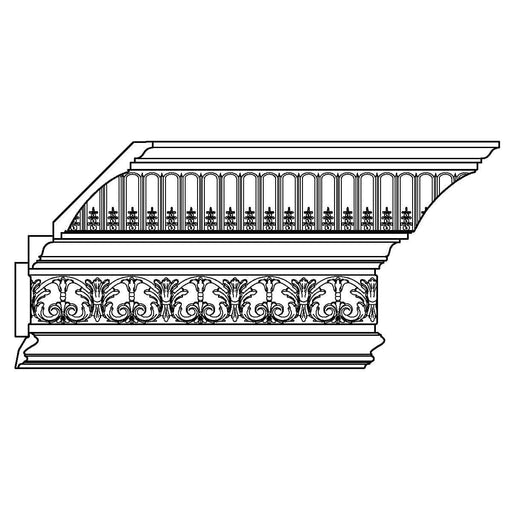 LCD8570 = CM8826, PED288, FR8982, PM577, 13 7/8"h x 8 3/8"d LCD Crown Mouldings White River Hardwoods   