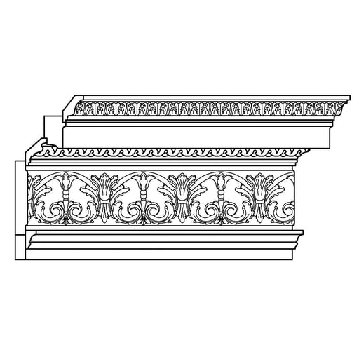 LCD8581 = CM8783, CO703, CM8857, FR8980, CO730, DS1x2, 13 3/8"h x 5 1/2"d LCD Crown Mouldings White River Hardwoods   