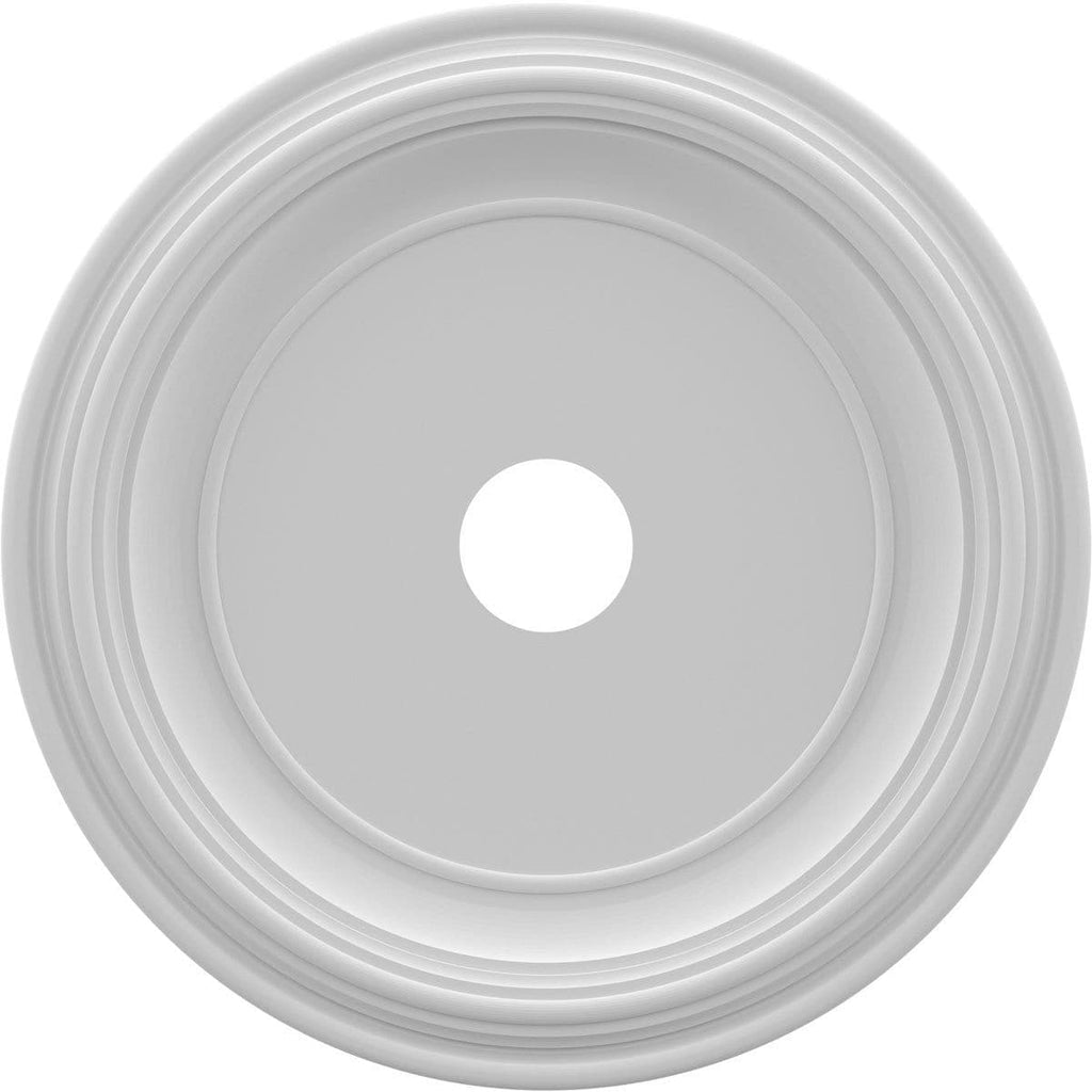 Medallón de techo de PVC termoformado (se adapta a marquesinas de hasta 13 1/2"), 22" DE x 3 1/2" DI x 1 1/2" P