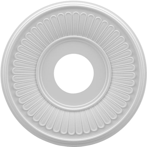 Thermoformed PVC Ceiling Medallion (Fits Canopies up to 5 3/4"), 13"OD x 3 1/2"ID x 3/4"P Medallions - Urethane White River Hardwoods   