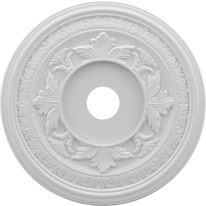 Thermoformed PVC Ceiling Medallion (Fits Canopies up to 7 3/4"), 19"OD x 3 1/2"ID x 1"P
