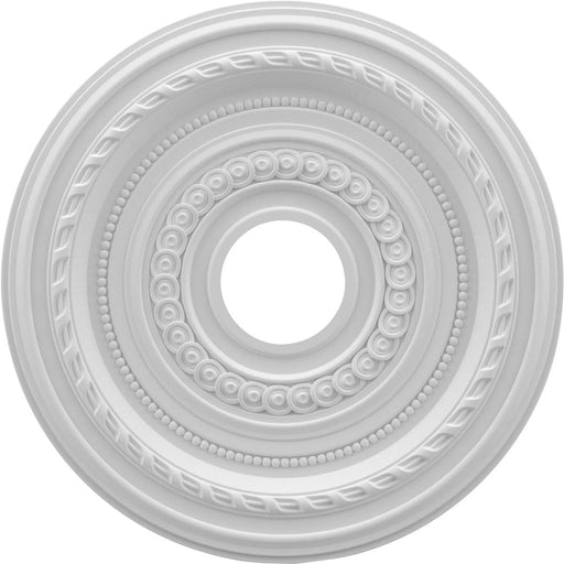 Thermoformed PVC Ceiling Medallion (Fits Canopies up to 4 1/2"), 16"OD x 3 1/2"ID x 1"P Medallions - Urethane White River Hardwoods   