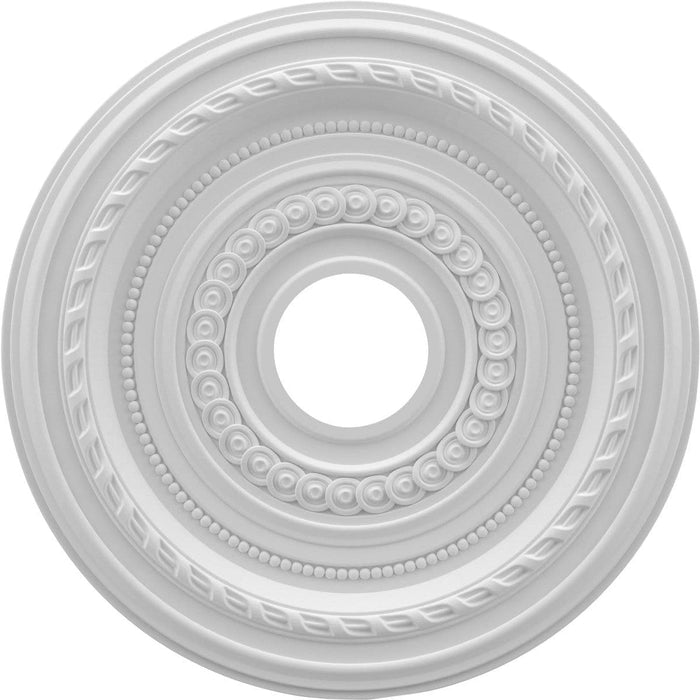 Medallón de techo de PVC termoformado (se adapta a marquesinas de hasta 4 1/2"), 16" OD x 3 1/2" ID x 1" P