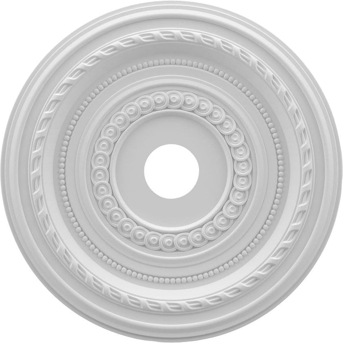 Thermoformed PVC Ceiling Medallion (Fits Canopies up to 6"), 22"OD x 3 1/2"ID x 1"P