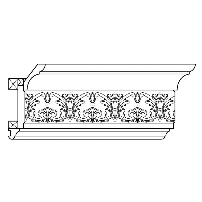 LCD8574 = CO683, FR8980, CO716, 10 1/2"h x 5 1/8"d LCD Crown Mouldings White River Hardwoods   