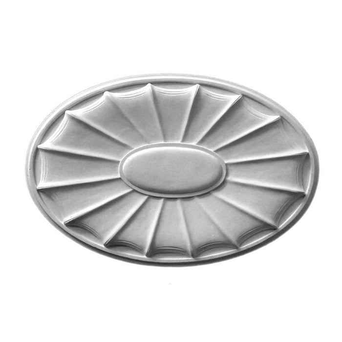 Adams Oval Medallion, Plaster, 22 1/2"w x 15"h x 1"d, Made To Order