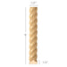 Rope Half Round, 1/2"w x 1/4"d x 8' length, Resin is priced per 8' length Carved Mouldings White River Hardwoods   