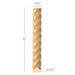 Rope Half Round, 3/8"w x 3/16"d x 8' length, Resin is priced per 8' length Carved Mouldings White River Hardwoods   
