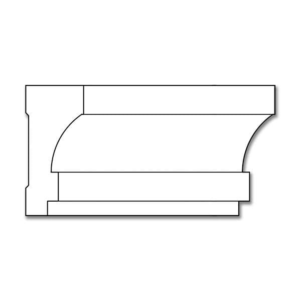 Pediment, 2 1/4"w x 1"d Casings, Headers & Caps White River Hardwoods   