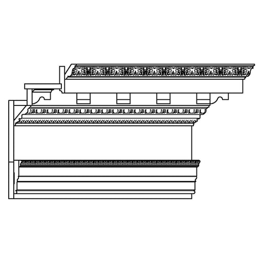 LCD8560 = CM8820, CDS1x4, DS1x6, MB192, DS1x4 (jobsite modified), DS1x2, CM8859, DS1x10, PM8561, B460, DS1x6, 20 1/4"h x 10 1/8"d LCD Crown Mouldings White River Hardwoods   