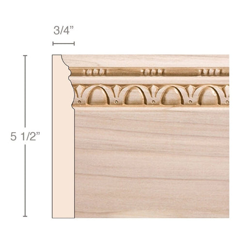 Bead and Barrel with Egg & Dart, 5 1/2''w x 3/4''d Base Mouldings White River Hardwoods   