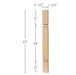 Mission Cam Bar Split Column, 3 1/2"w x 42"h x 1 3/4"d, 1 Pair Carved Columns White River Hardwoods   