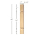 Mission Cam Bar Split Column, 5"w x 42"h x 2 1/2"d, 1 Pair Carved Columns White River Hardwoods   