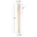 Contemporary 2 Sided Tapered Bar Column, 3  3/4"Â w x 42"h x 3  3/4"d Carved Columns White River Hardwoods   