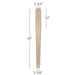 Contemporary 4 Sided Tapered Bar Column, 3  3/4"Â w x 42"h x 3  3/4"Â d Carved Columns White River Hardwoods   