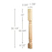 Split Fluted Roman Classic Column, 3 3/4"w x 35 1/4"h x 1 7/8"d, 1 Pair Carved Columns White River Hardwoods   