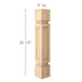 6" sq. x 35 1/2" h, Medium Traditional Column Carved Columns White River Hardwoods   