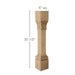 Ionic Acanthus Column, 6"sq. x 35 1/2" Carved Columns White River Hardwoods   