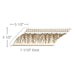 Acanthus Leaf with Bead, 7 1/2''w x 1 1/16''d Cornice Mouldings White River Hardwoods   