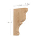 Transitional Medium Bar Bracket Corbel, 1 3/4"w x 9 1/2"h x 4 7/8"d Carved Corbels White River Hardwoods   