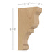 Transitional Extra Small Bar Bracket Corbel, 3"w x 6 1/8"h x 3 1/2"d Carved Corbels White River Hardwoods   