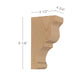 Transitional Extra Small Bar Bracket Corbel, 4 3/4"w x 6 1/8"h x 3 1/2"d Carved Corbels White River Hardwoods   