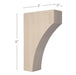 Contemporary Extra Small Bar Bracket Corbel, 3"w x 6''h x 4"d Carved Corbels White River Hardwoods   