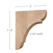 Classic Small Bar Bracket Corbel, 4 3/4"w x 7 1/2"h x 5"d Carved Corbels White River Hardwoods   