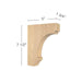 Cavetto Small Bar Bracket, 1  3/4"w x 7  1/2"h x 5"d Carved Corbels White River Hardwoods   