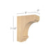 Cavetto Small Bar Bracket, 3"w x 7 1/2"h x 5"d Carved Corbels White River Hardwoods   