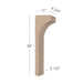 Contemporary Trim To Fit Corbel - Low Profile, 4  3/4"w x 36"h x 11"d Carved Corbels White River Hardwoods   