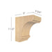 Cavetto Small Bar Bracket, 4  3/4"w x 7  1/2"h x 5"d Carved Corbels White River Hardwoods   