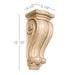 Traditional Corbel, 5 1/4''w x 12 1/2''h x 4 1/2''d Carved Corbels White River Hardwoods   