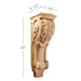 Large Fluted Acanthus Corbel, 7 1/2''w x 24''h x 8 1/2''d Carved Corbels White River Hardwoods   