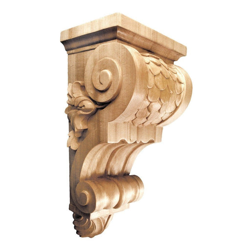 Large Imbricated Corbel, 8''w x 16''h x 7''d Carved Corbels White River Hardwoods   