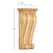 Classic Corbel, 7''w x 14''h x 3 1/2''d Carved Corbels White River Hardwoods Lindenwood  