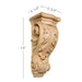 Medium Acanthus Corbel, 5 3/4"w x 14"h x 5 1/4"d Carved Corbels White River Hardwoods Maple  